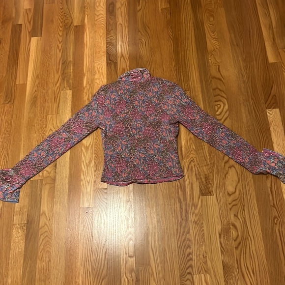 NWT Free People Amelia Printed Blouse Bell Sleeve Blouse $138 Size M or L - Picture 16 of 16